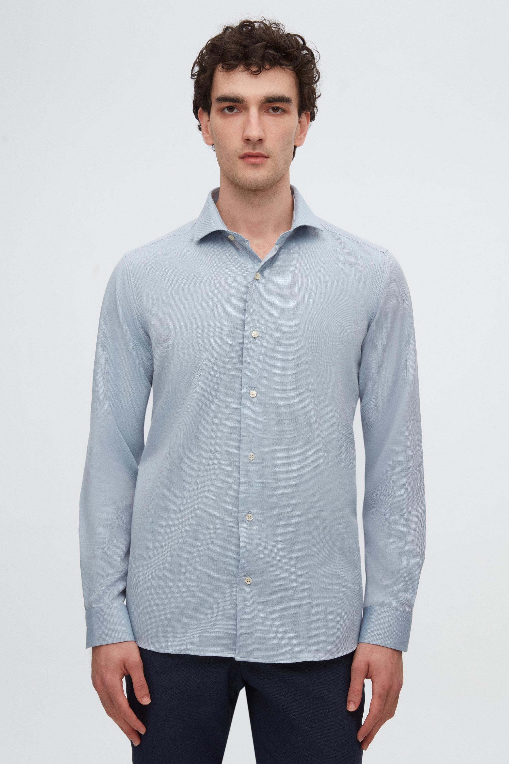 DS DAMAT SLIM FIT SHIRT - BLU