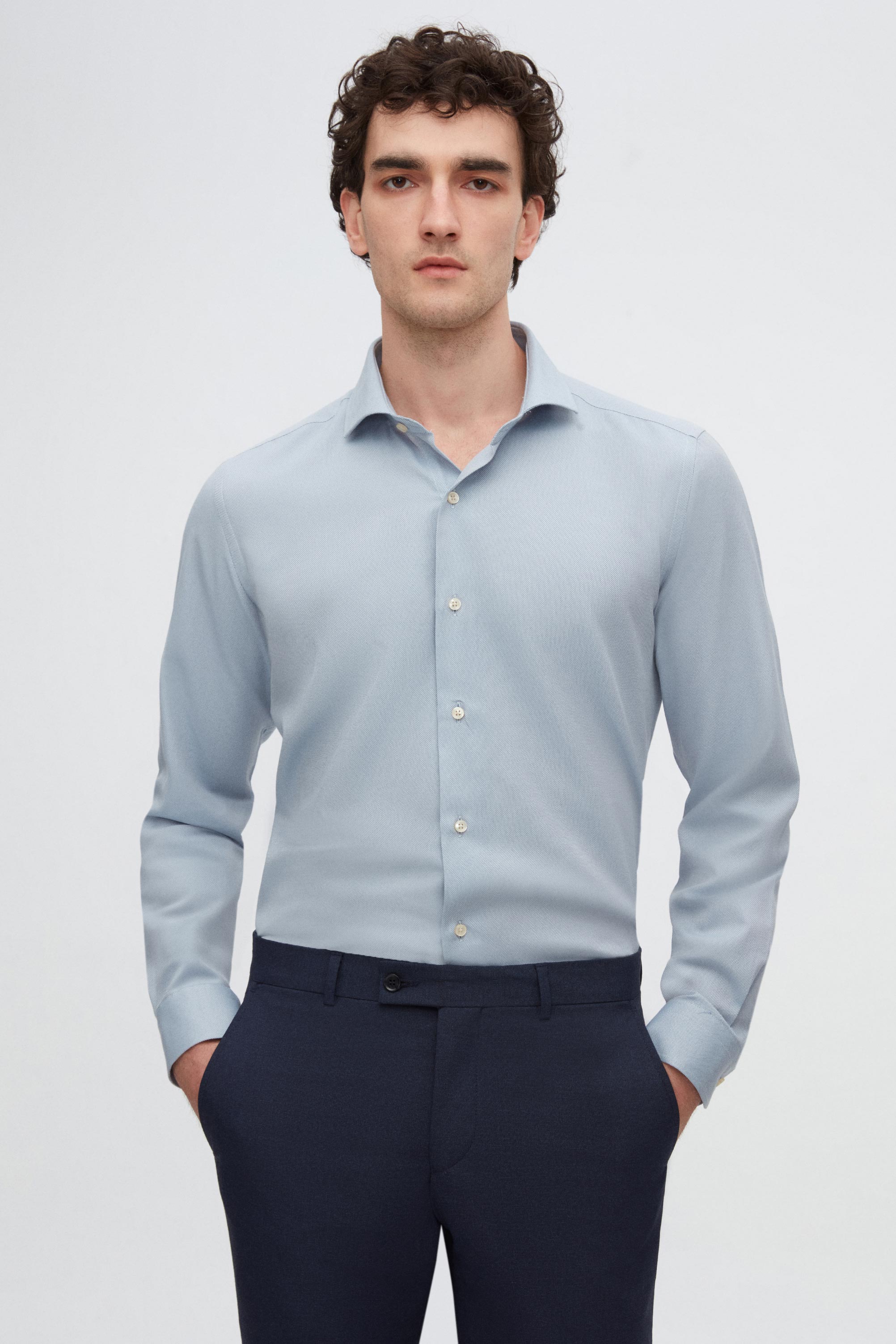 DS DAMAT SLIM FIT SHIRT - BLU