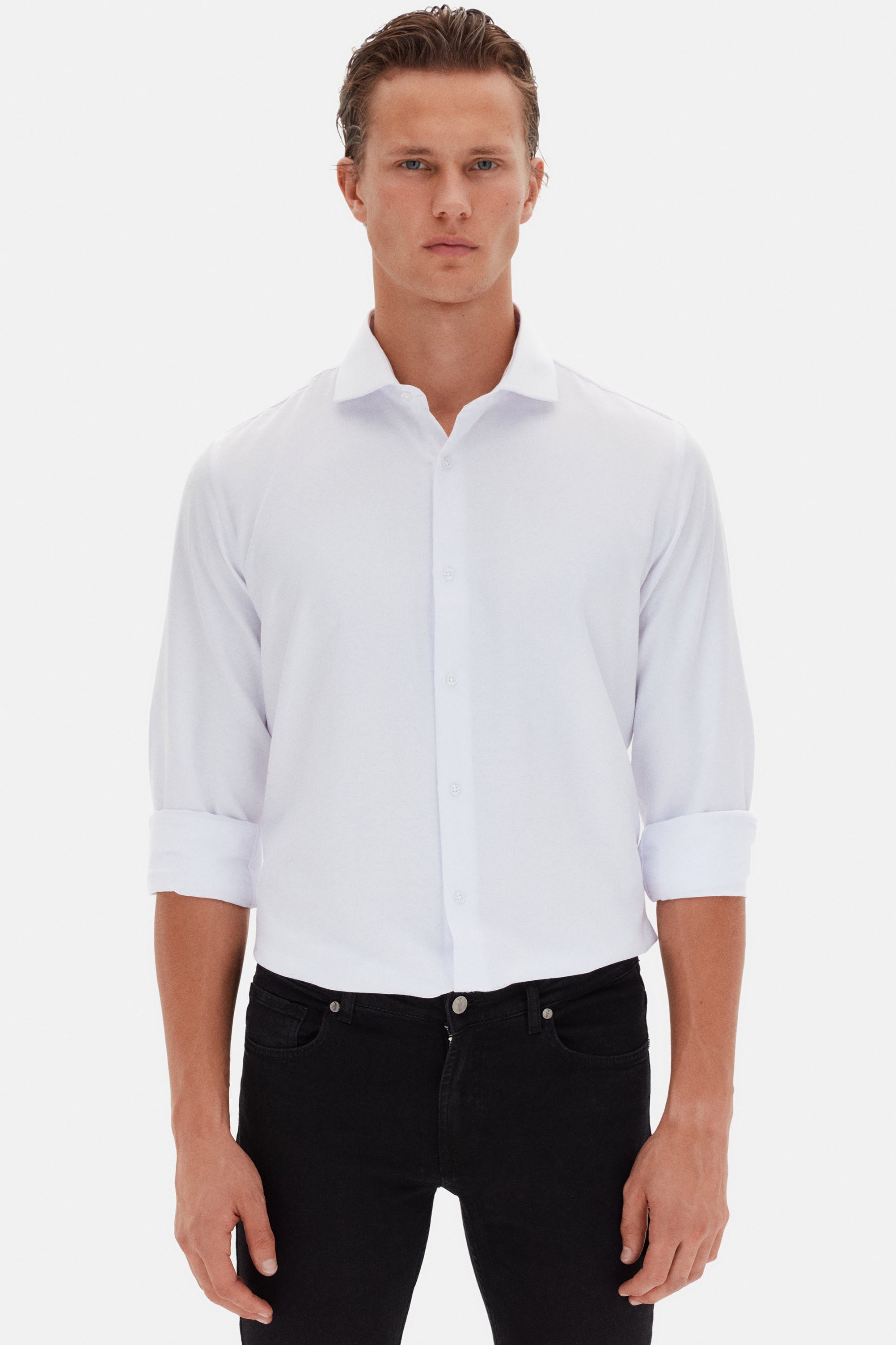 DS DAMAT SLIM FIT SHIRT - BIANCO