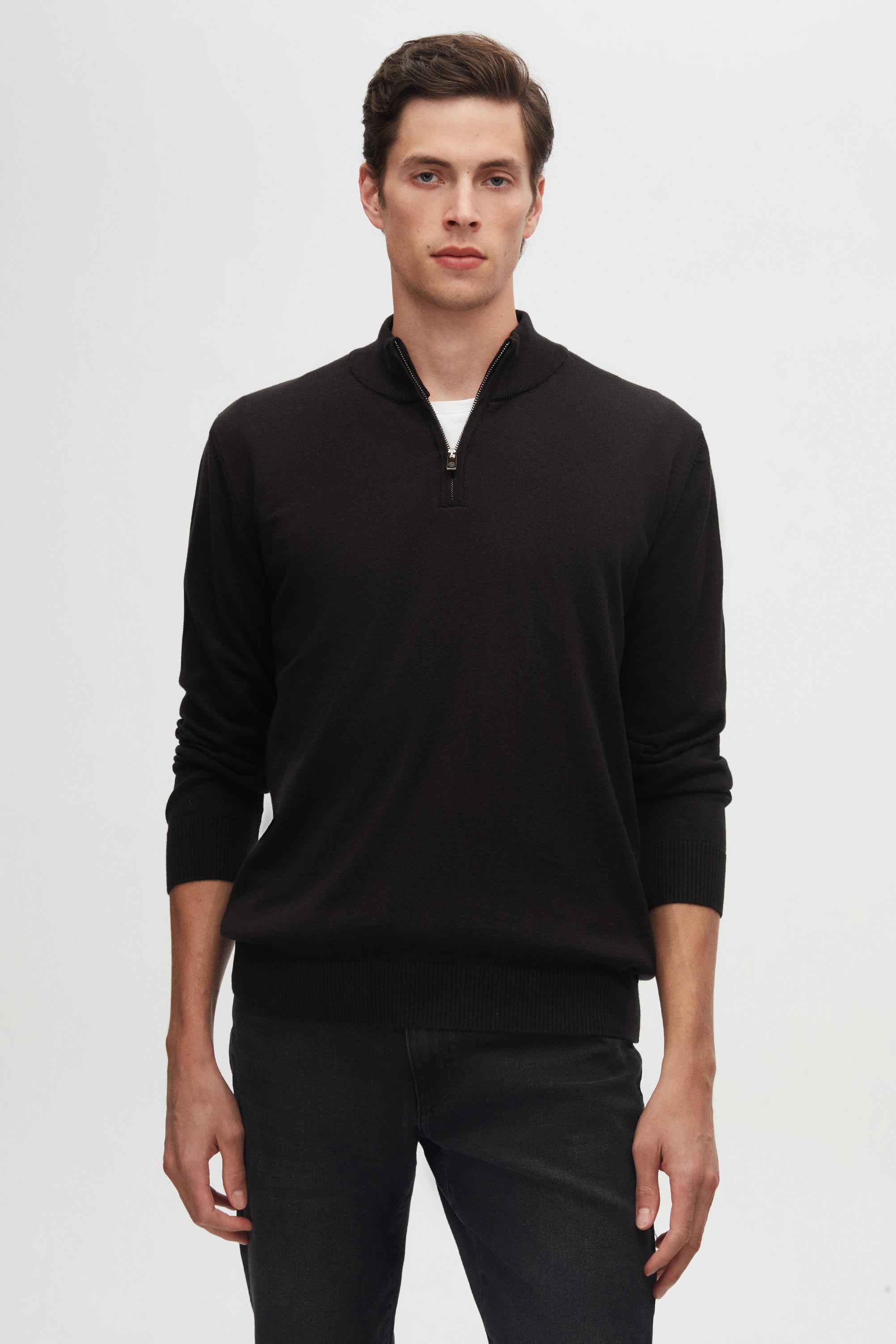 DS DAMAT SLIM FIT MAGLIONE - NERO