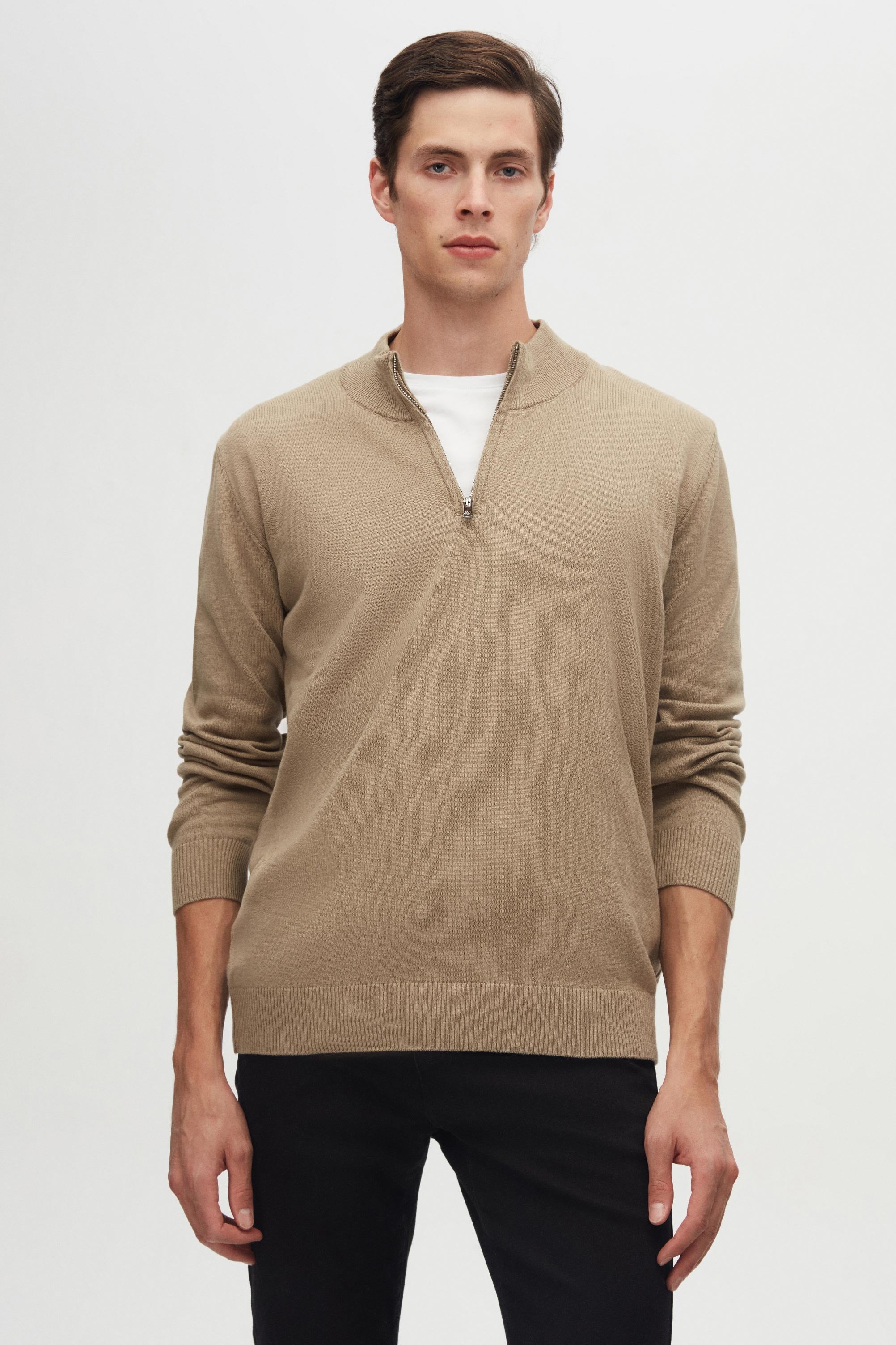 DS DAMAT SLIM FIT MAGLIONE - BEIGE