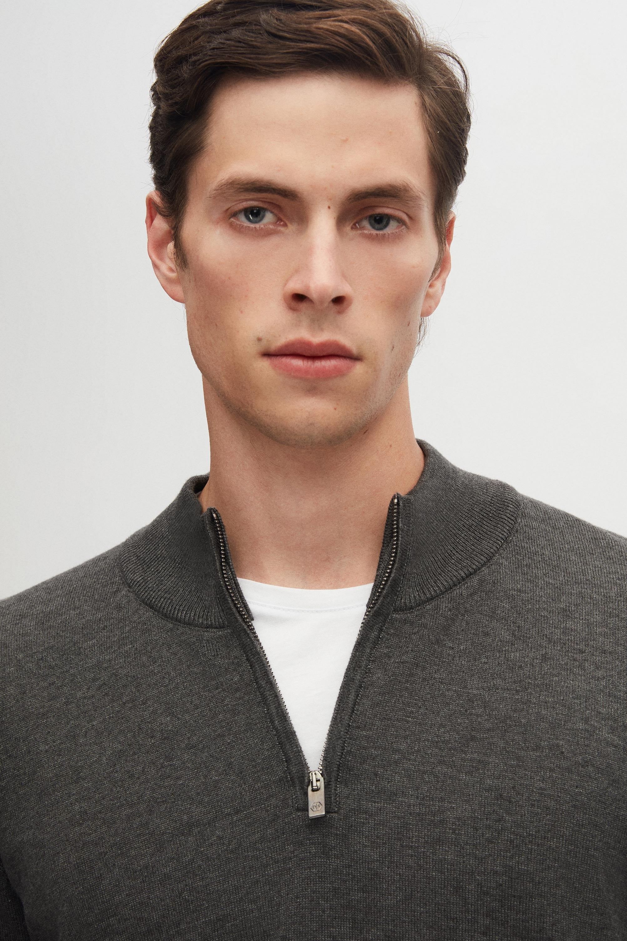 DS DAMAT SLIM FIT MAGLIONE - ANTRACITE