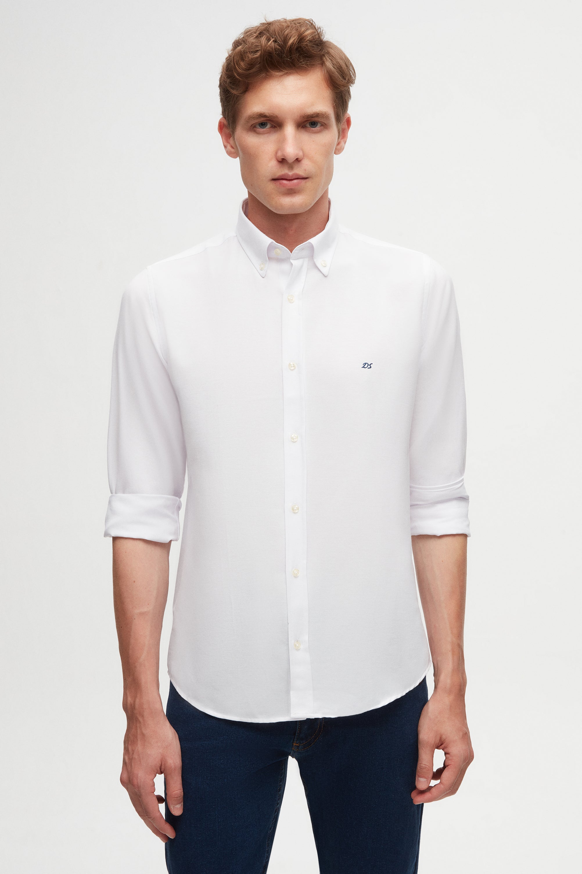 DS DAMAT SLIM FIT SHIRT - BIANCO