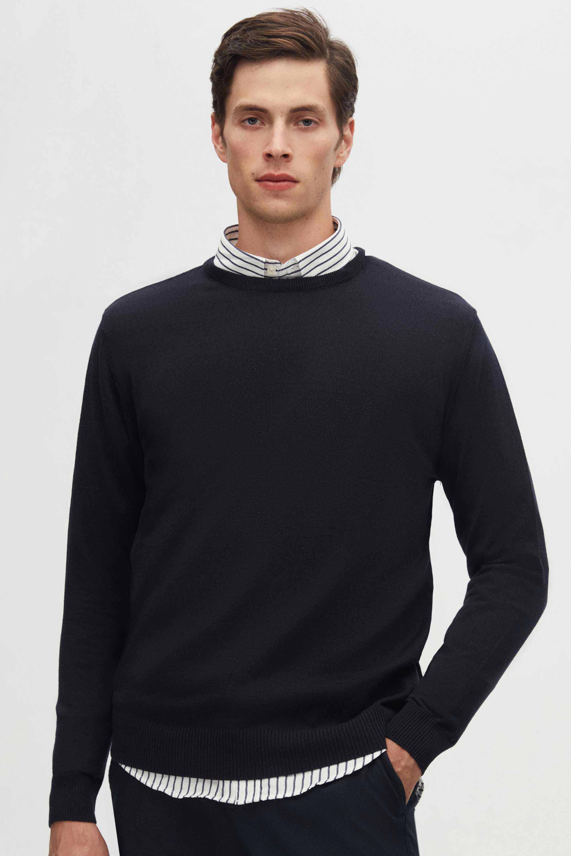 DS DAMAT REGULAR FIT MAGLIONE - BLU NAVY