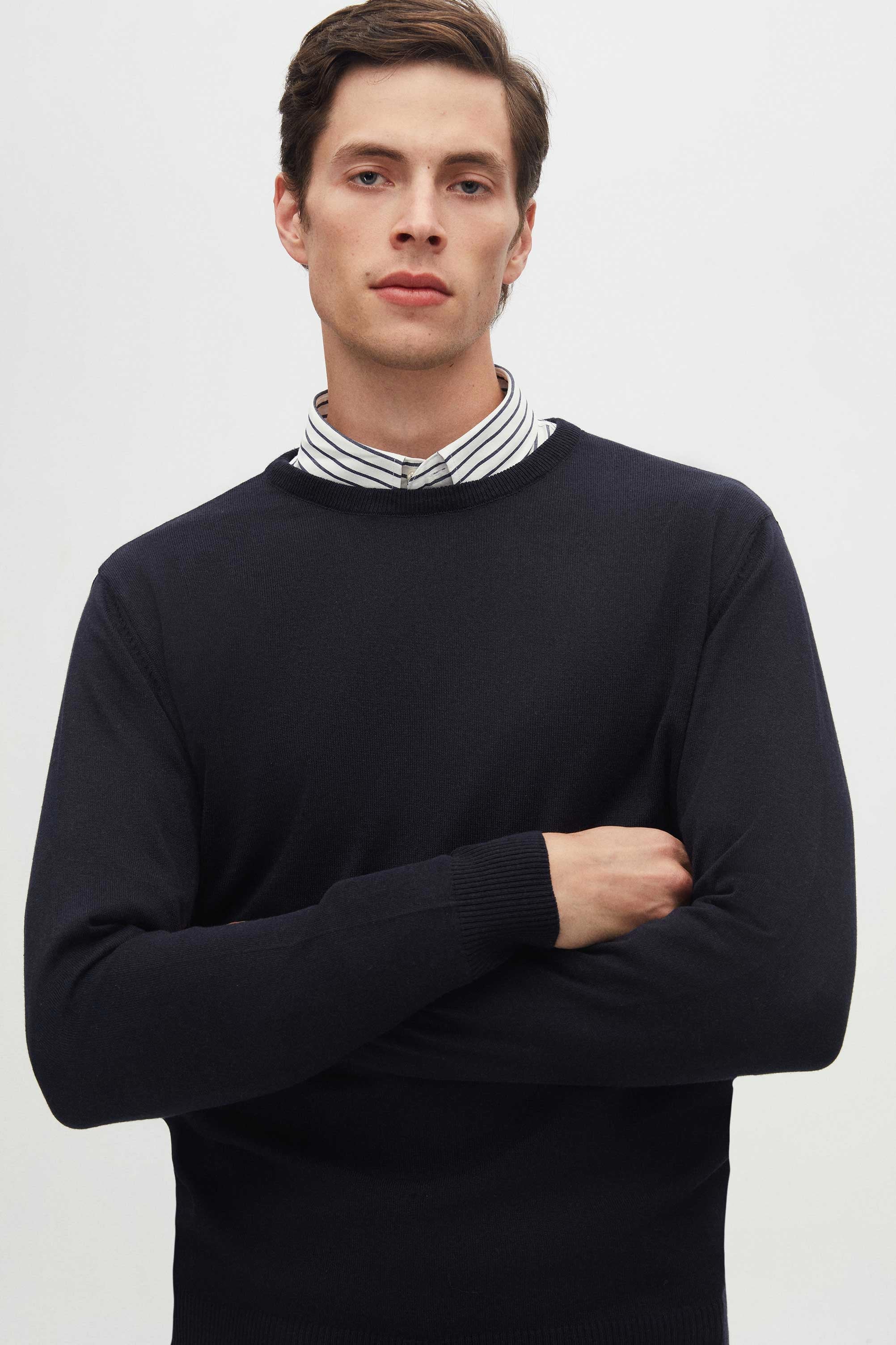 DS DAMAT REGULAR FIT MAGLIONE - BLU NAVY