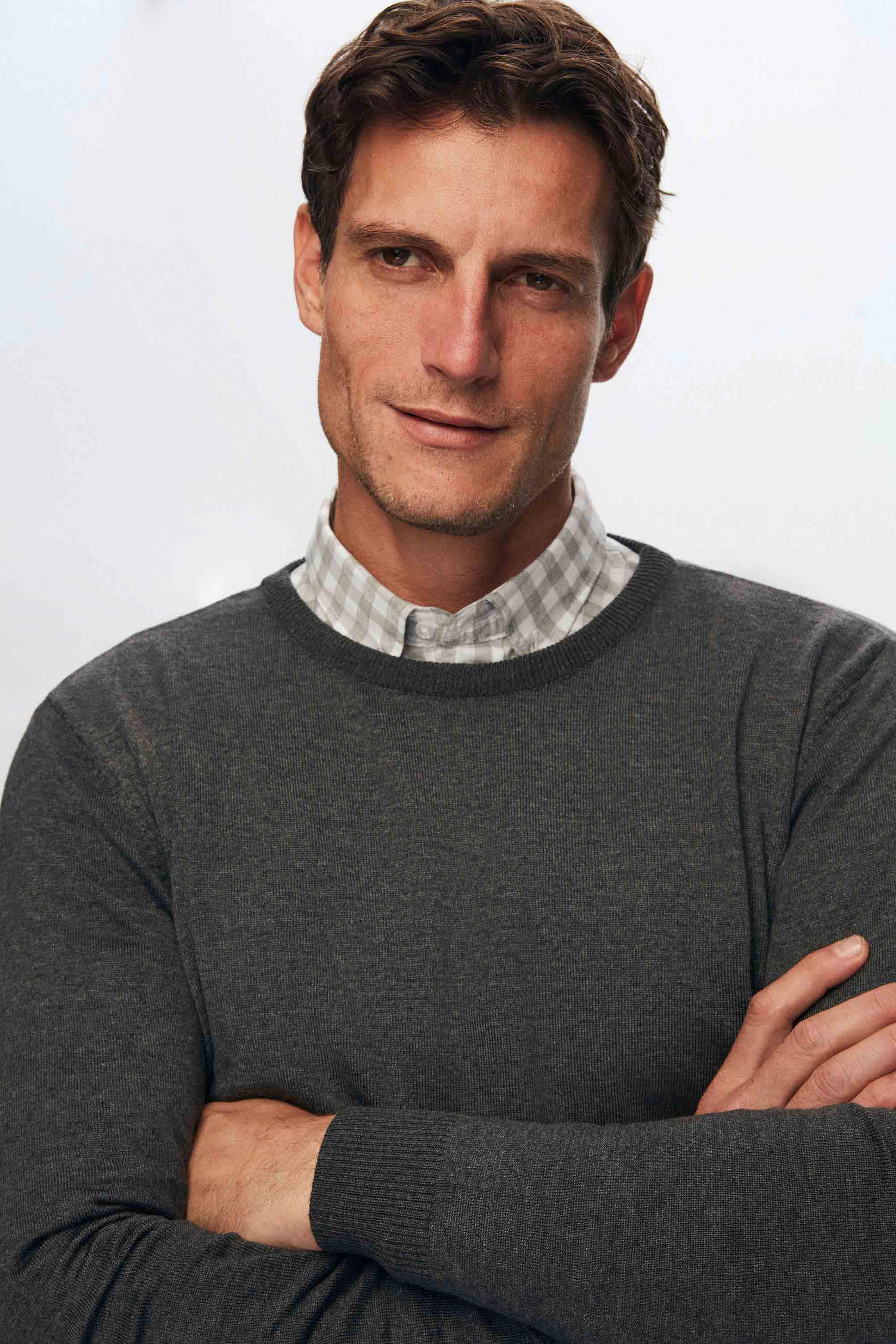 DS DAMAT REGULAR FIT MAGLIONE - ANTRACITE