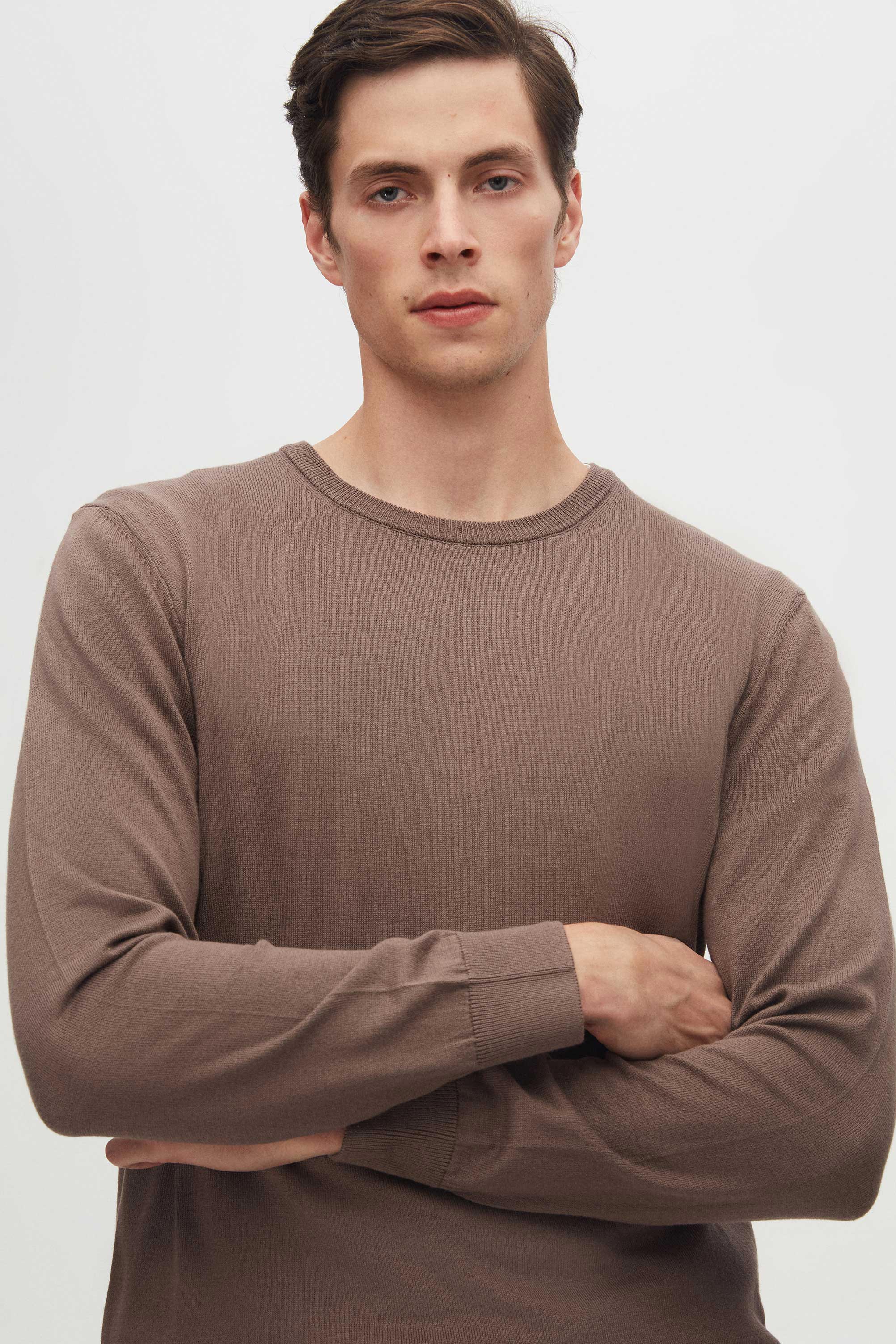 DS DAMAT REGULAR FIT MAGLIONE - VISONE