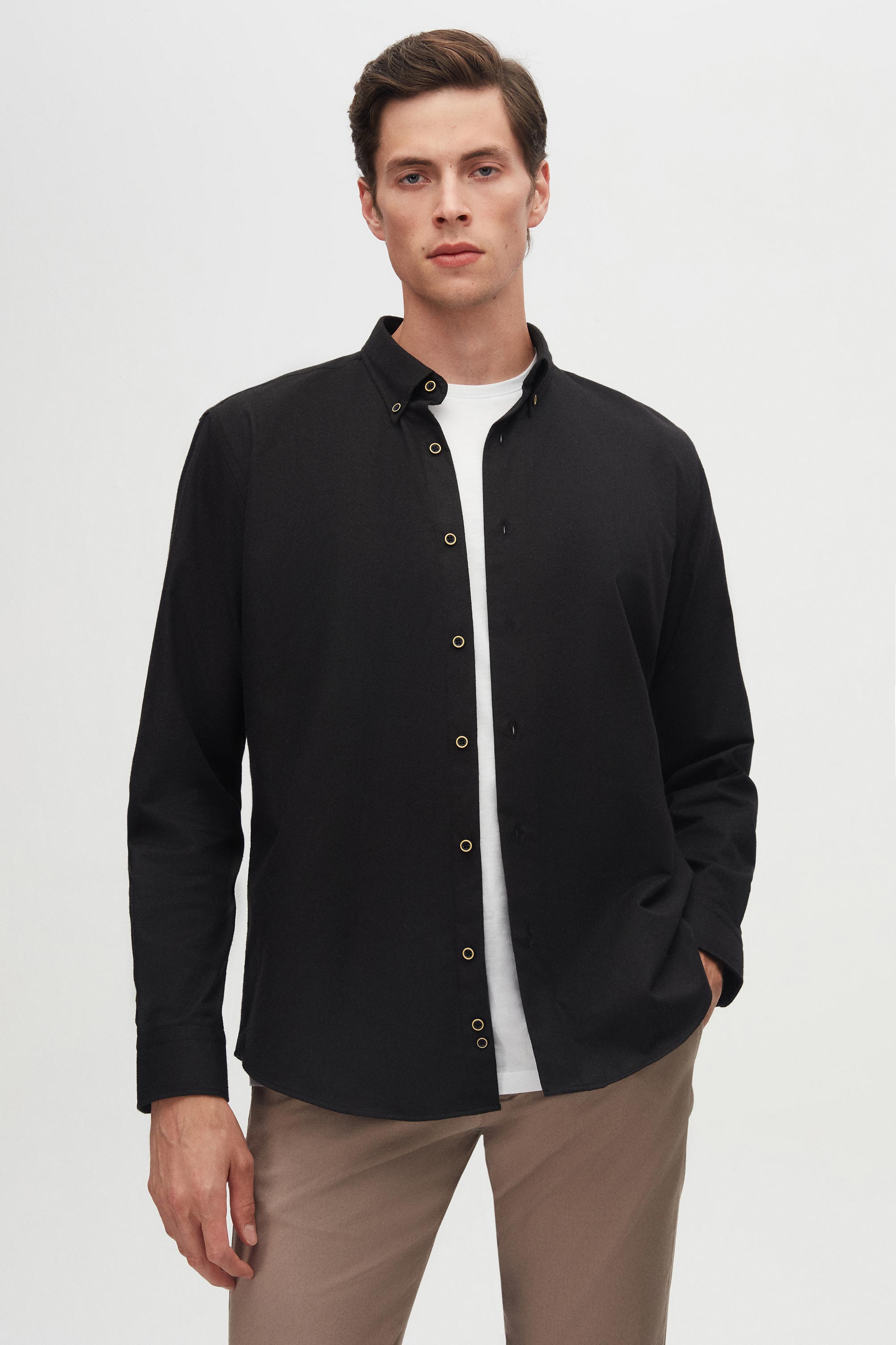 DS DAMAT REGULAR FIT SHIRT - NERO