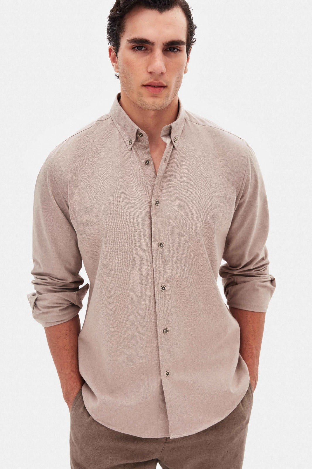 DS DAMAT REGULAR FIT SHIRT - VISONE